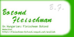 botond fleischman business card